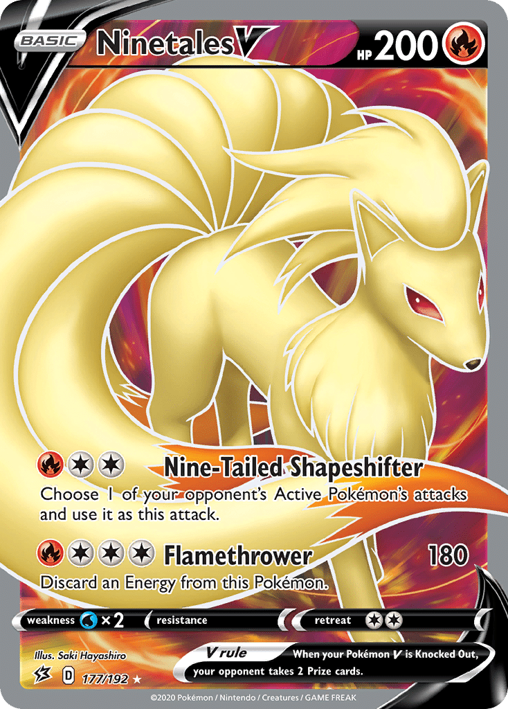 Ninetales V Pokémon Rebel Clash (177/192) – Sword & Shield