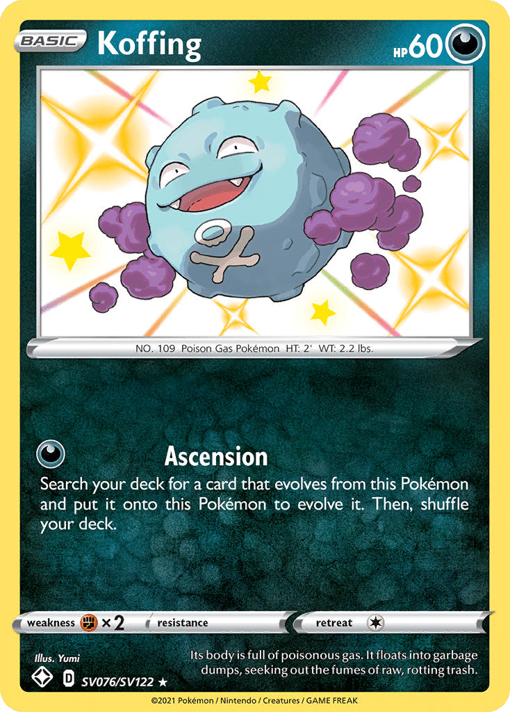 Koffing Pokémon Shining Fates Shiny Vault (SV076/122) – Sword & Shield