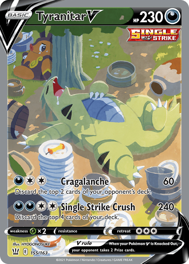 Tyranitar V Pokémon Battle Styles (155/163) – Sword & Shield
