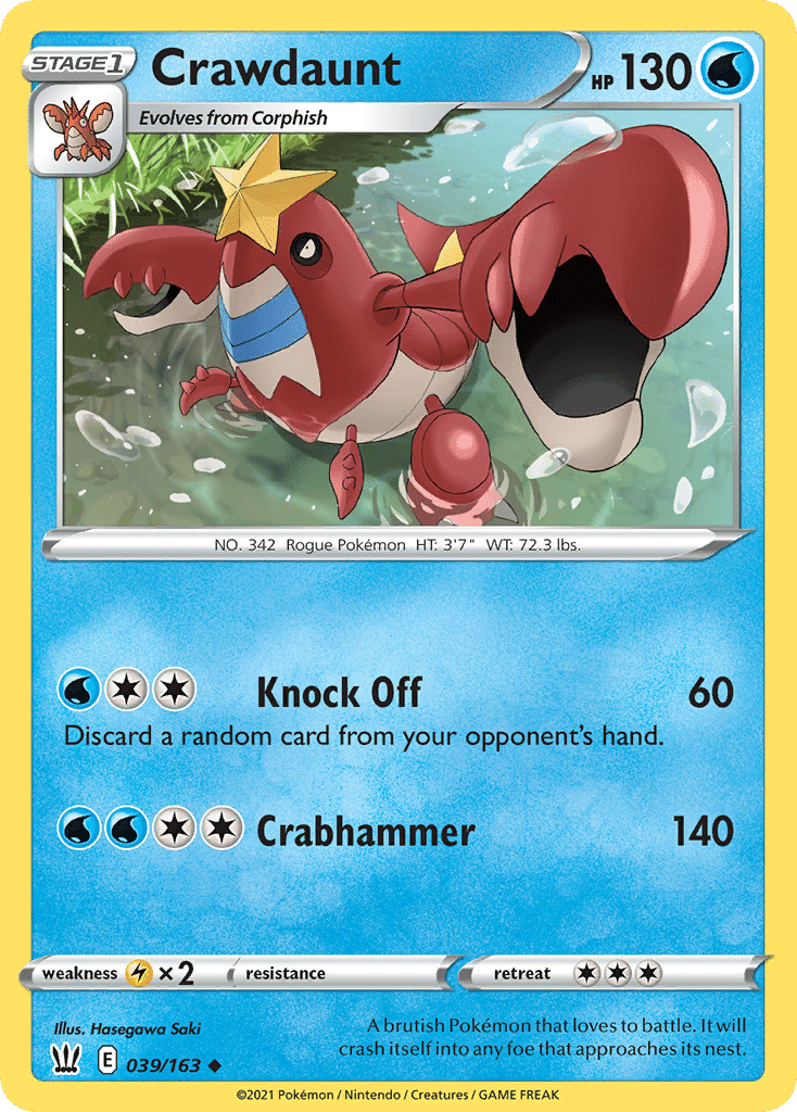 Crawdaunt Pokémon Battle Styles (39/163) – Sword & Shield