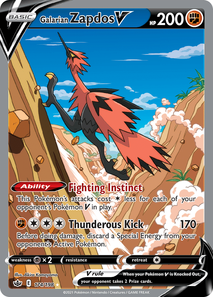 Galarian Zapdos V Pokémon Chilling Reign (174/198) – Sword & Shield