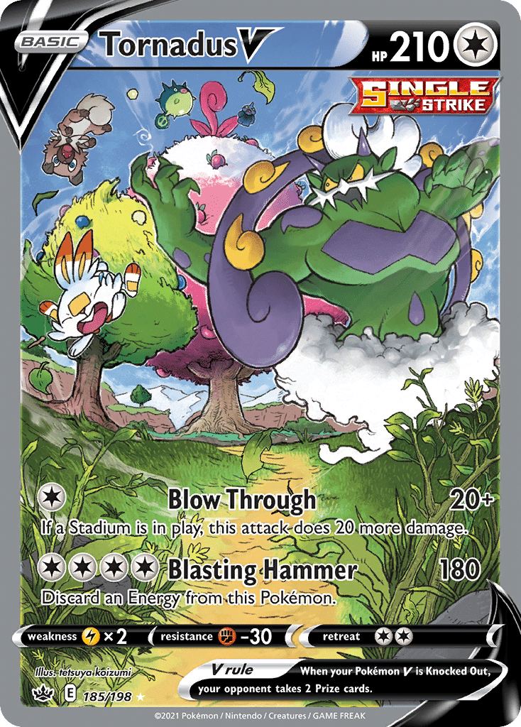 Tornadus V Pokémon Chilling Reign (185/198) – Sword & Shield