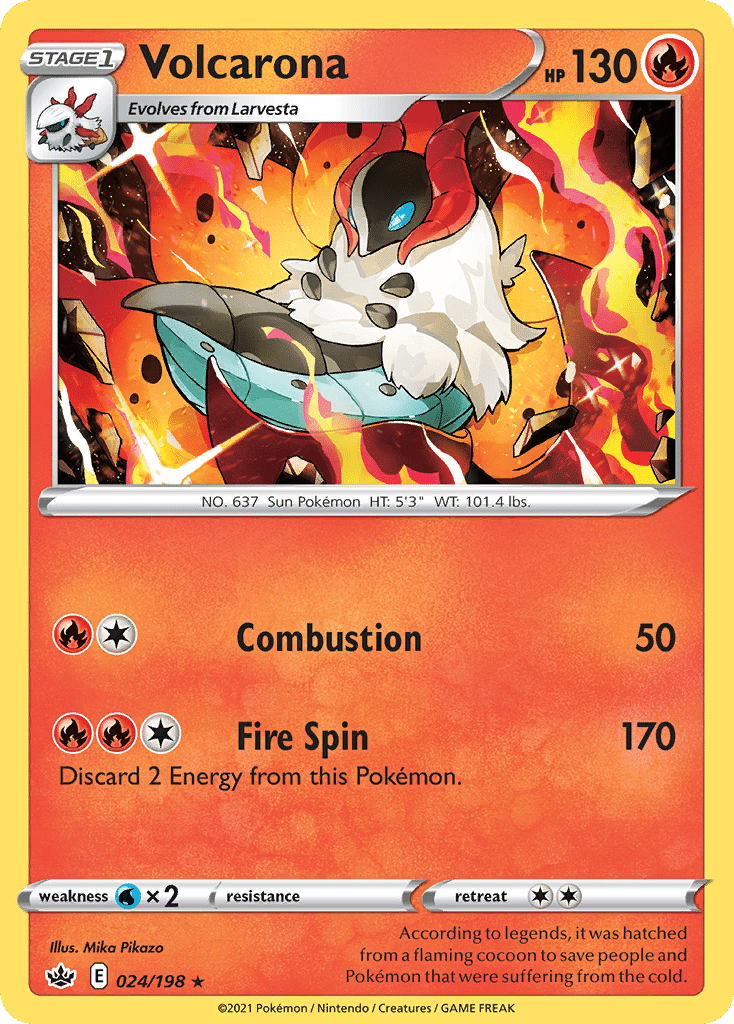 Volcarona Pokémon Chilling Reign (24/198) – Sword & Shield