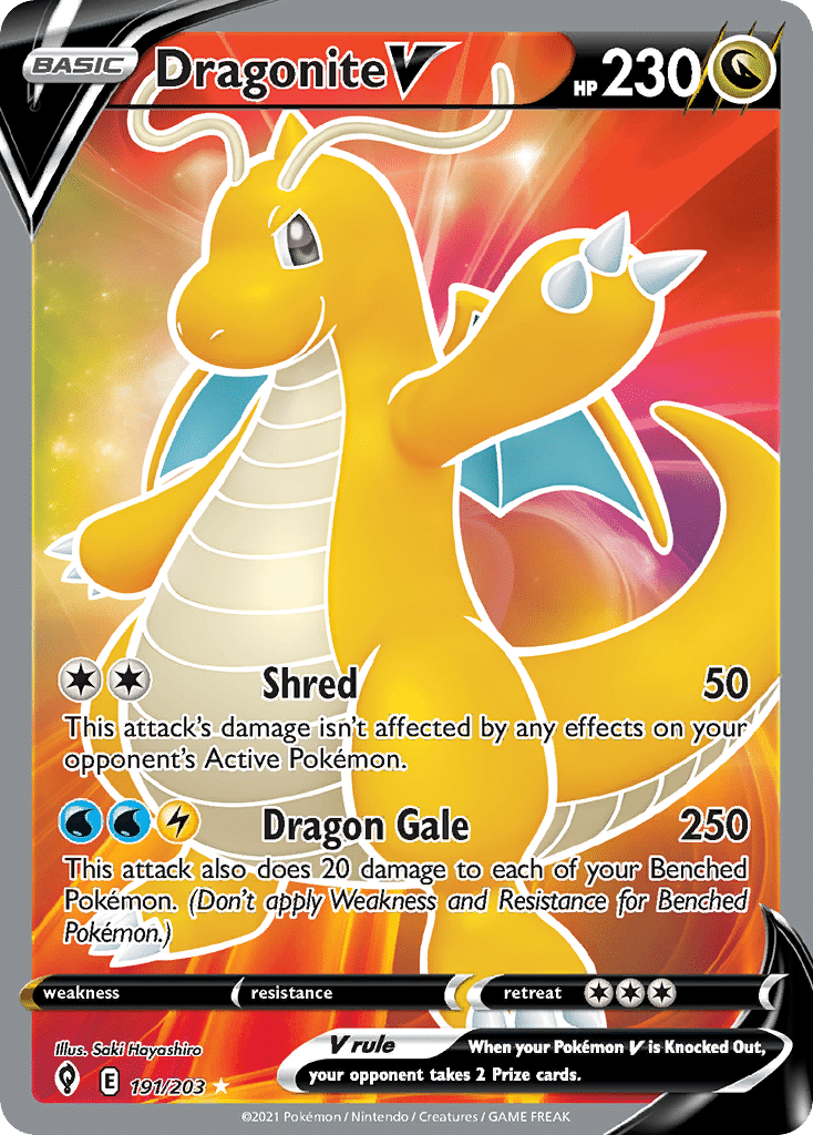 Dragonite V Pokémon Evolving Skies (191/203) – Sword & Shield