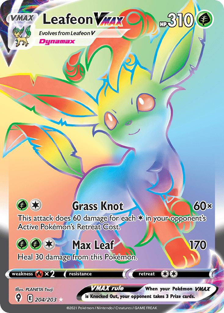 Leafeon VMAX Pokémon Evolving Skies (204/203) – Sword & Shield