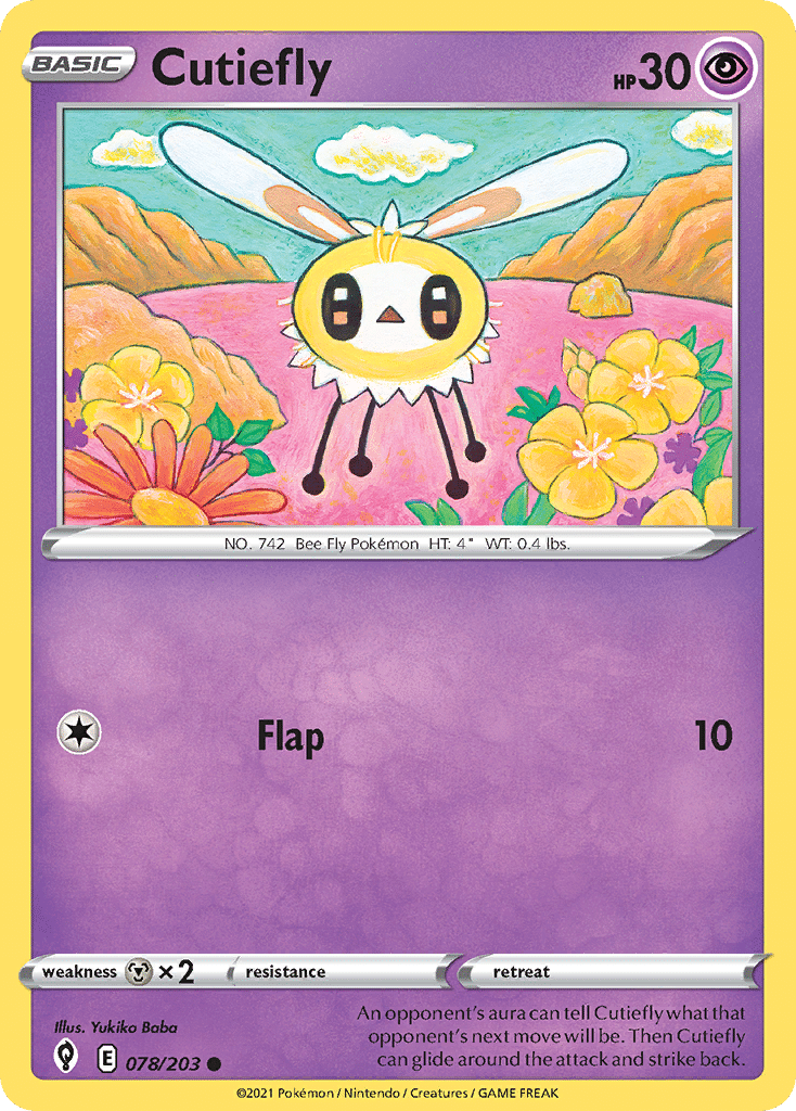 Cutiefly Pokémon Evolving Skies (78/203) – Sword & Shield