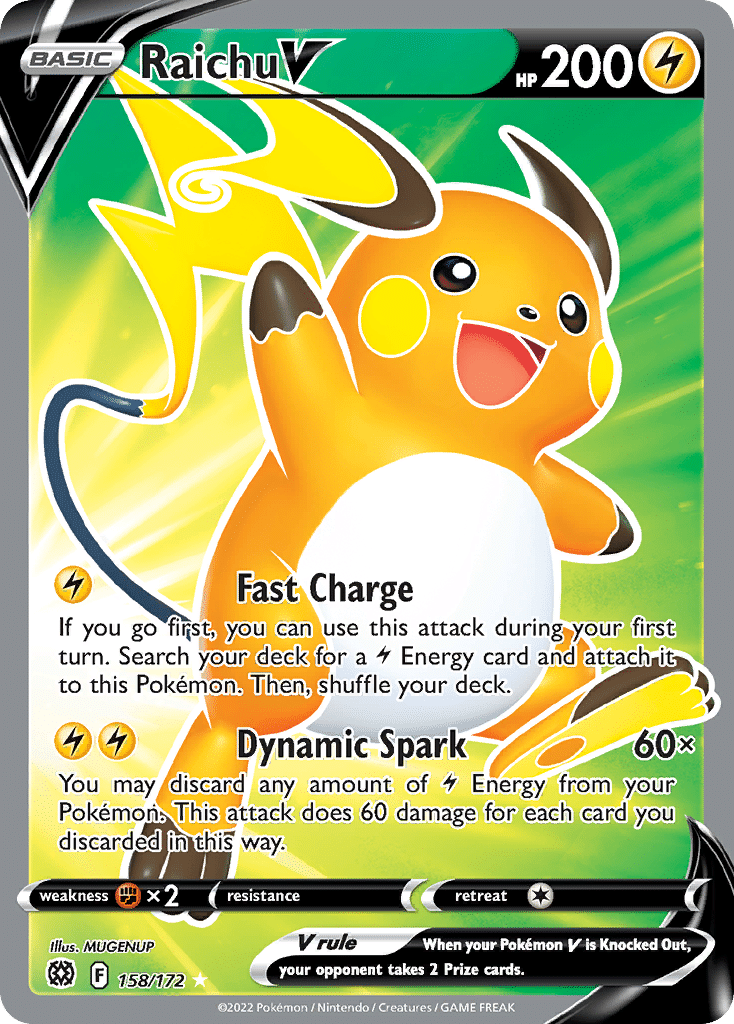 Raichu V Pokémon Brilliant Stars (158/172) – Sword & Shield