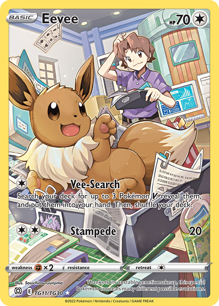 Eevee Pokémon Brilliant Stars Trainer Gallery (TG11/30) – Sword & Shield