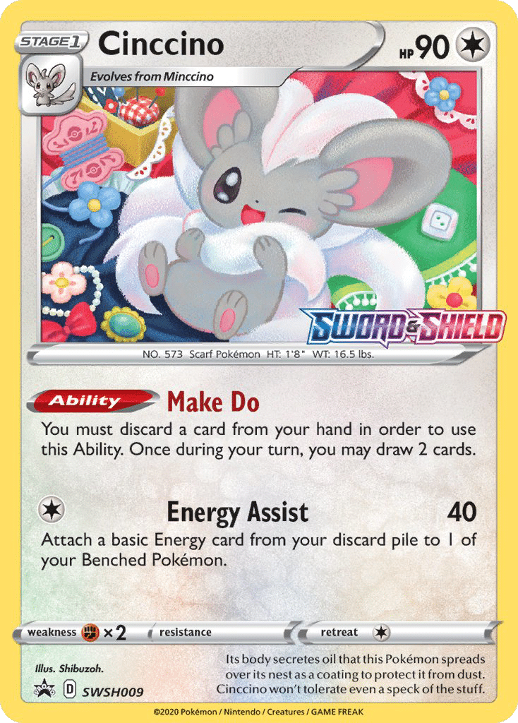 Cinccino Pokémon SWSH Black Star Promos (SWSH009/307) – Sword & Shield