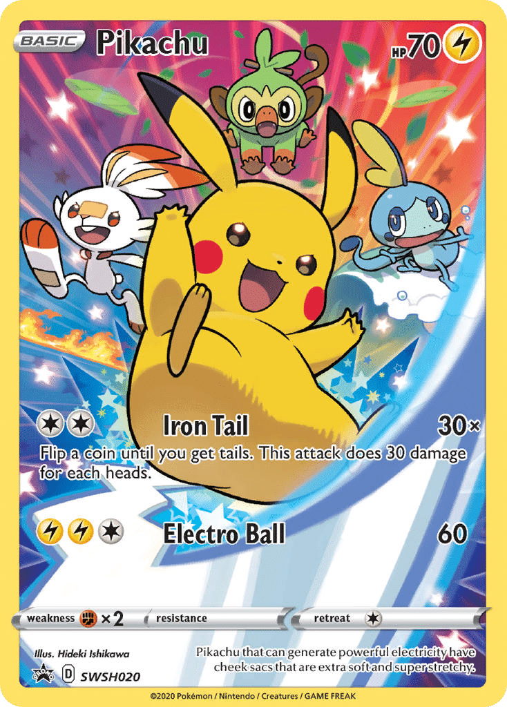 Pikachu Pokémon SWSH Black Star Promos (SWSH020/307) – Sword & Shield