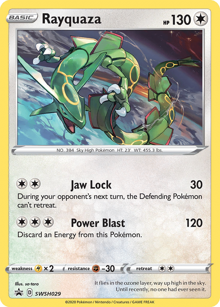 Rayquaza Pokémon SWSH Black Star Promos (SWSH029/307) – Sword & Shield