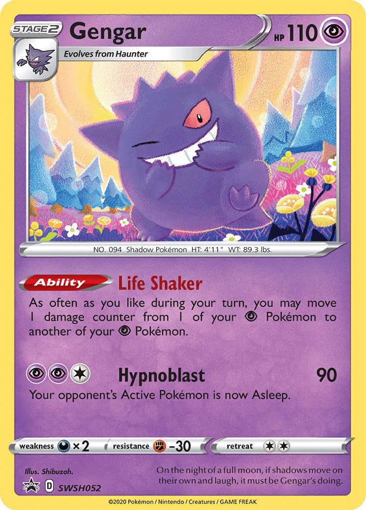 Gengar Pokémon SWSH Black Star Promos (SWSH052/307) – Sword & Shield
