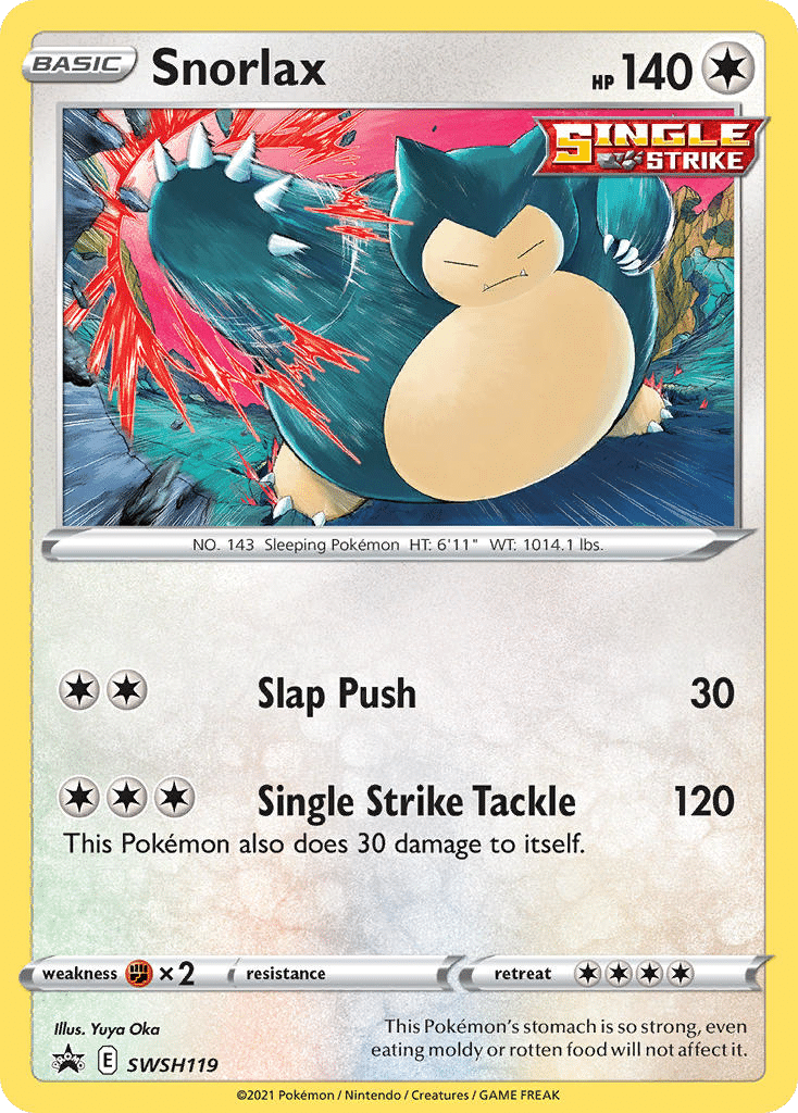 Snorlax Pokémon SWSH Black Star Promos (SWSH119/307) – Sword & Shield