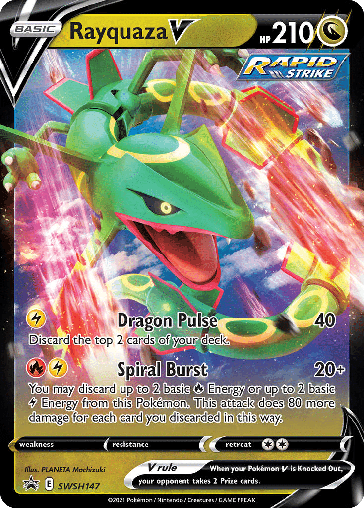 Rayquaza V Pokémon SWSH Black Star Promos (SWSH147/307) – Sword & Shield