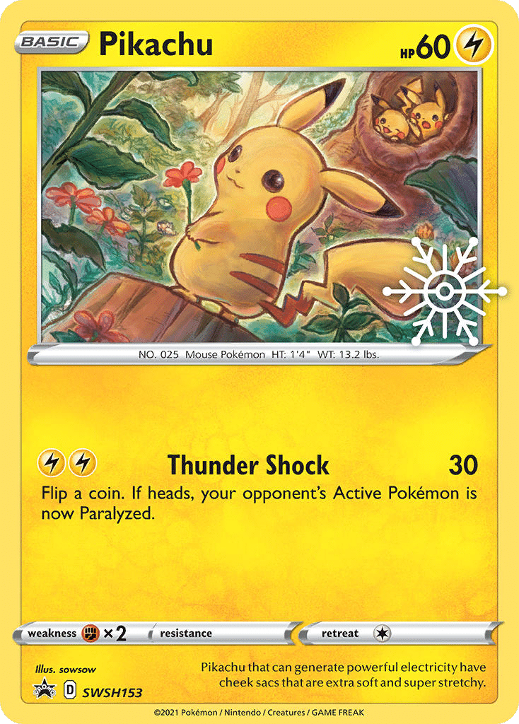 Pikachu Pokémon SWSH Black Star Promos (SWSH153/307) – Sword & Shield