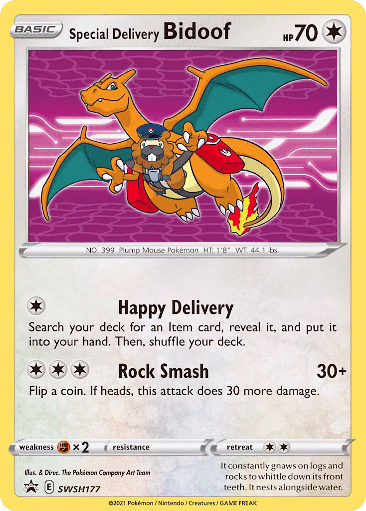 Special Delivery Bidoof Pokémon SWSH Black Star Promos (SWSH177/307) – Sword & Shield