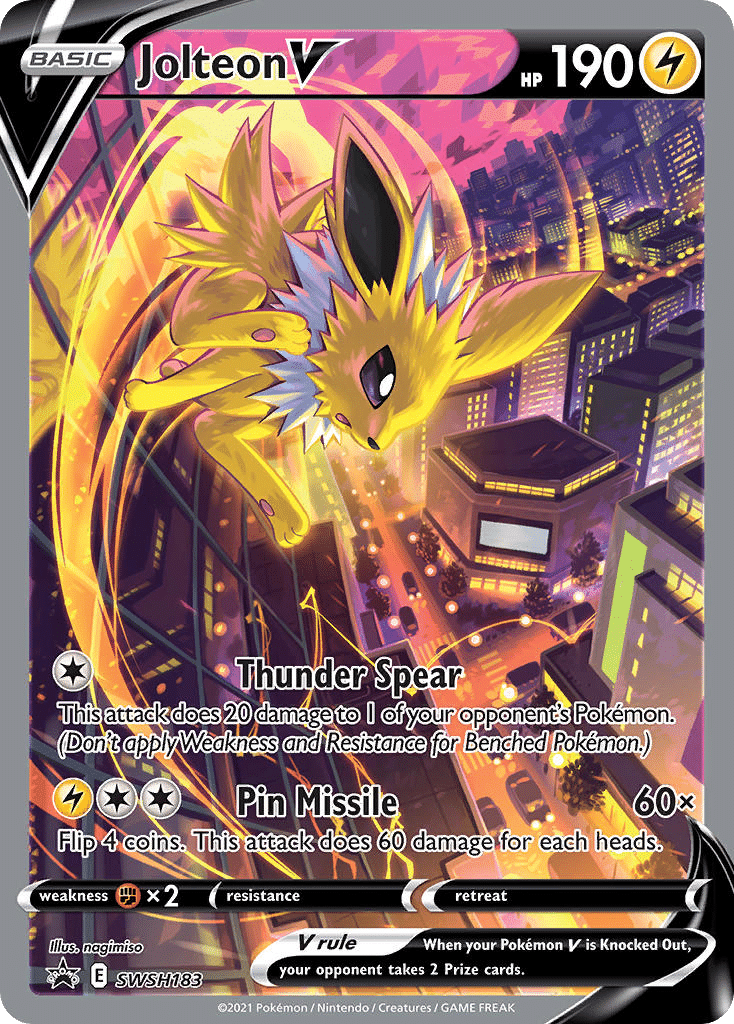 Jolteon V Pokémon SWSH Black Star Promos (SWSH183/307) – Sword & Shield