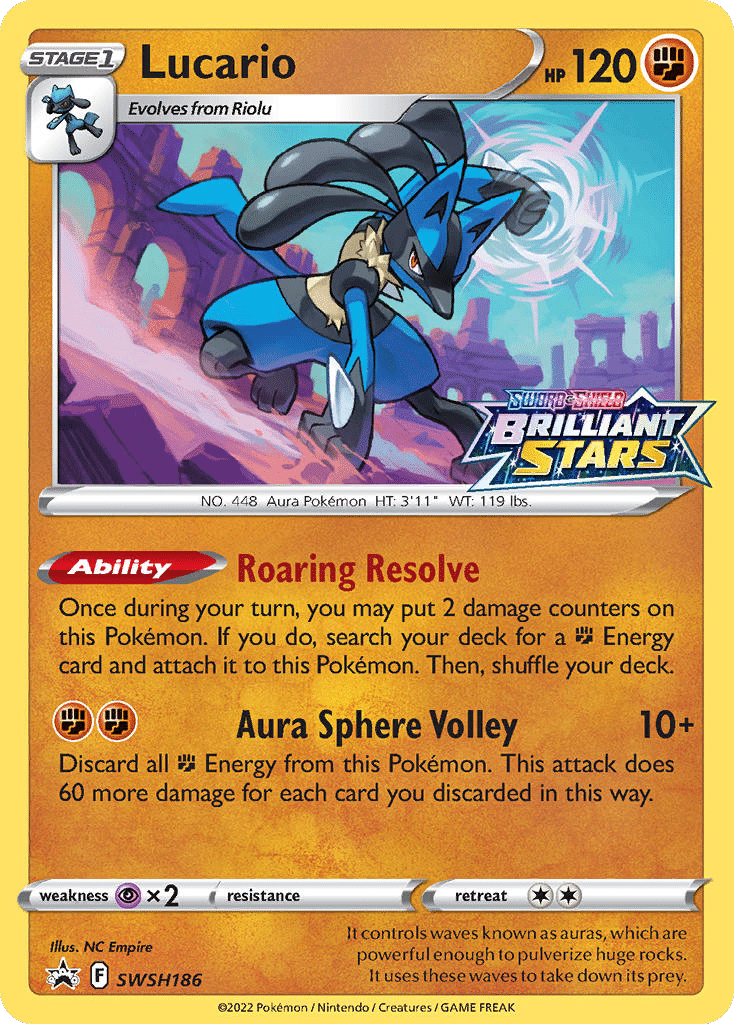 Lucario Pokémon SWSH Black Star Promos (SWSH186/307) – Sword & Shield