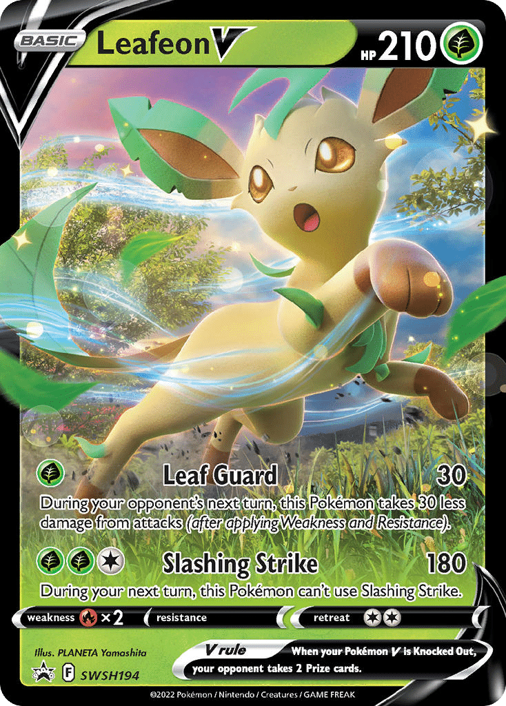 Leafeon V Pokémon SWSH Black Star Promos (SWSH194/307) – Sword & Shield