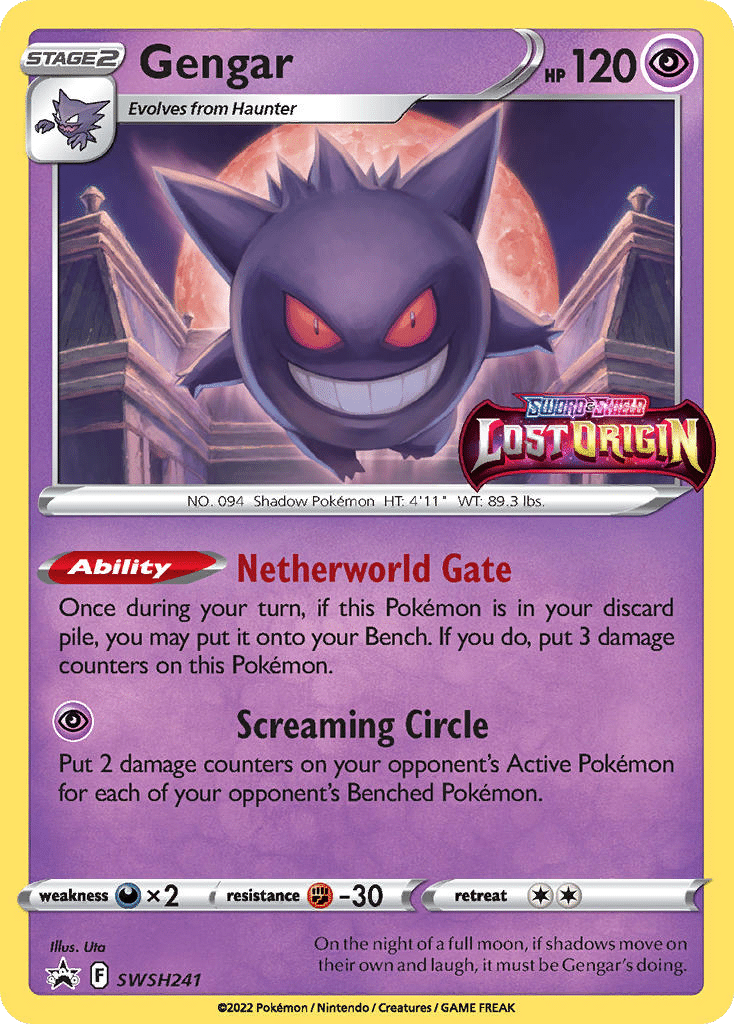 Gengar Pokémon SWSH Black Star Promos (SWSH241/307) – Sword & Shield