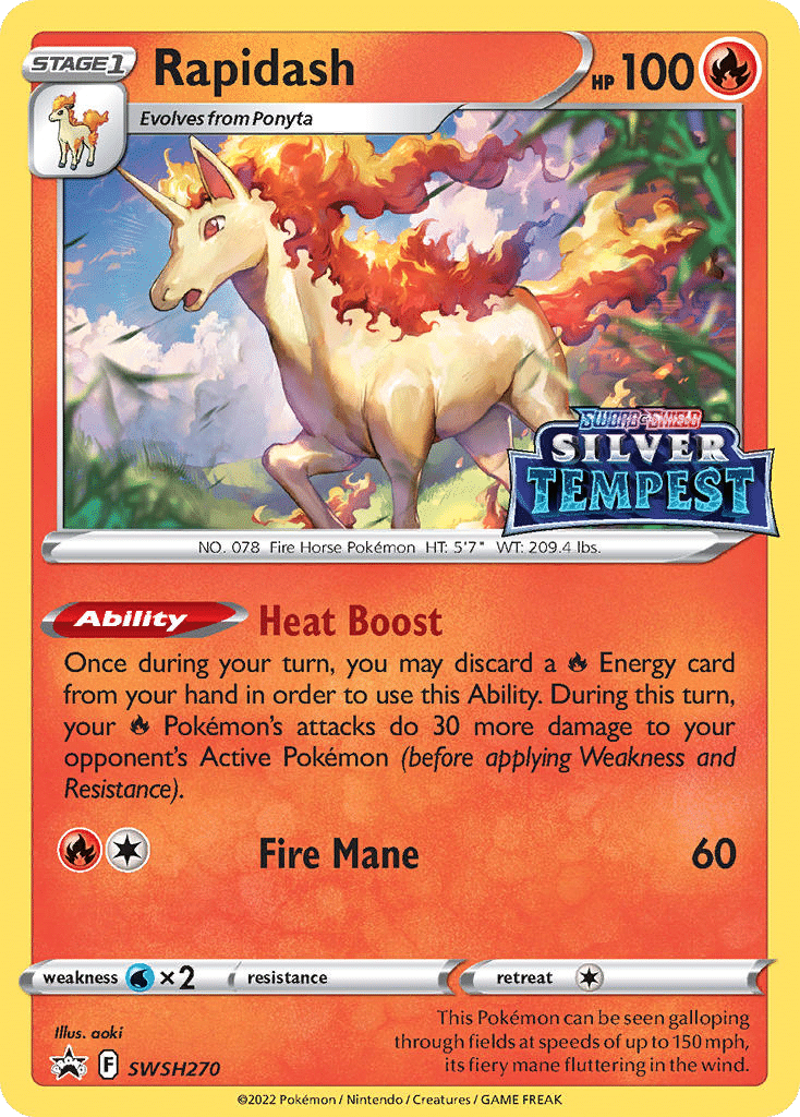 Rapidash Pokémon SWSH Black Star Promos (SWSH270/307) – Sword & Shield