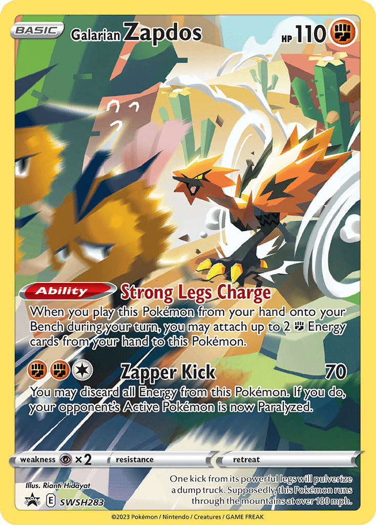Galarian Zapdos Pokémon SWSH Black Star Promos (SWSH283/307) – Sword & Shield