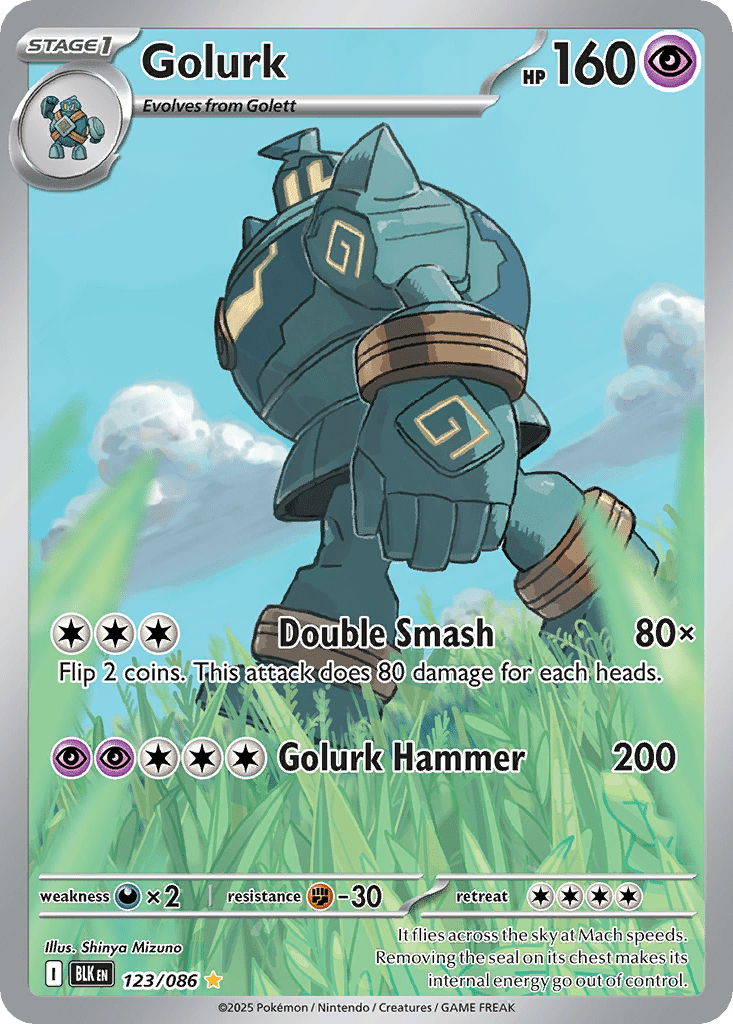 Golurk Pokémon Black Bolt (123/86) – Scarlet & Violet