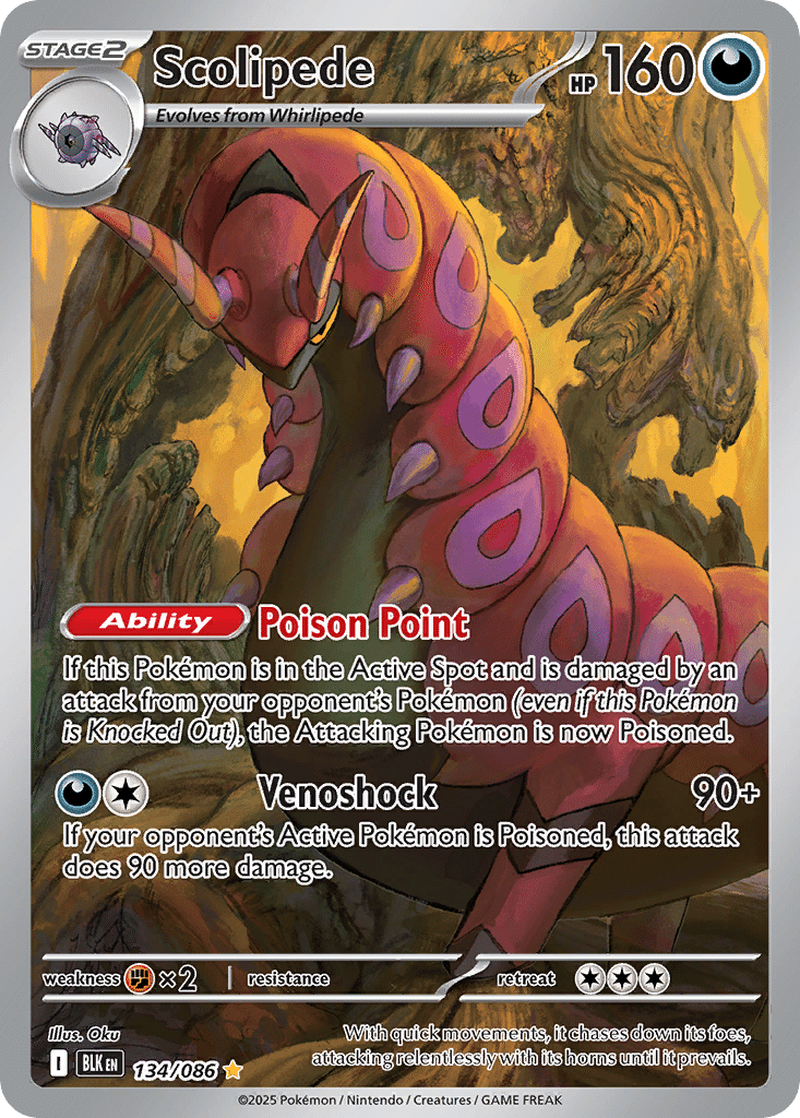 Scolipede Pokémon Black Bolt (134/86) – Scarlet & Violet