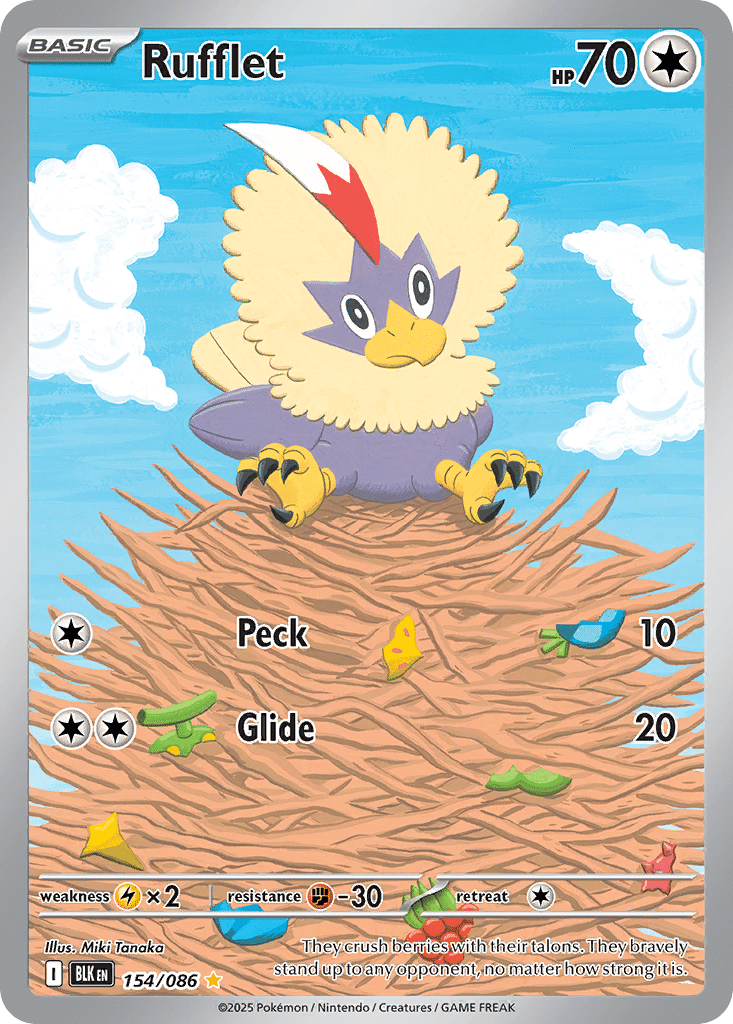 Rufflet Pokémon Black Bolt (154/86) – Scarlet & Violet