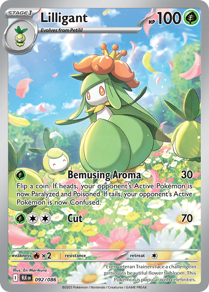 Lilligant Pokémon Black Bolt (92/86) – Scarlet & Violet